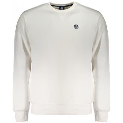 FELPA BIANCA SENZA ZIP PER UOMO - Colore: Bianco, Taglia: 2XL - Foto 1