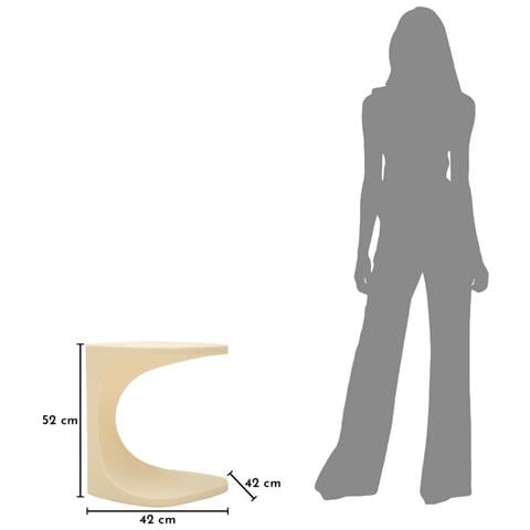 Tavolino Vkh1091-bianco-plastica-42x42x52 Cm - Foto 8