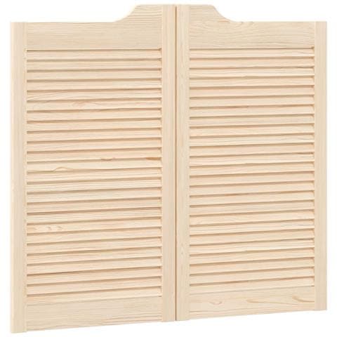 Porte Swing Naturale 90 x 50 cm Legno Massello di Pino - Foto 1