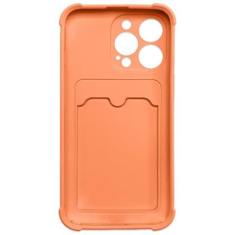 Cover In Silicone Armor Per Xiaomi Redmi 10x 4g / Xiaomi Redmi Note 9 Con Tasca Per Carte, Colore Arancione. - Foto 2