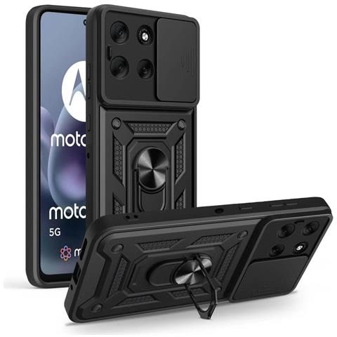 Custodia Nera Con Coperchio Per Fotocamera Motorola Moto G86 5g - Foto 1