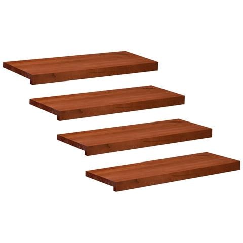 Tappeti per scale 4 pz 80 x 30 x 2 cm Marrone - Foto 1