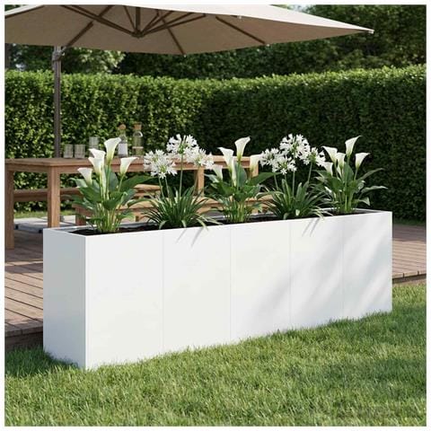 Vaso da giardino Bianco 200 x 40 x 60 cm - Foto 2