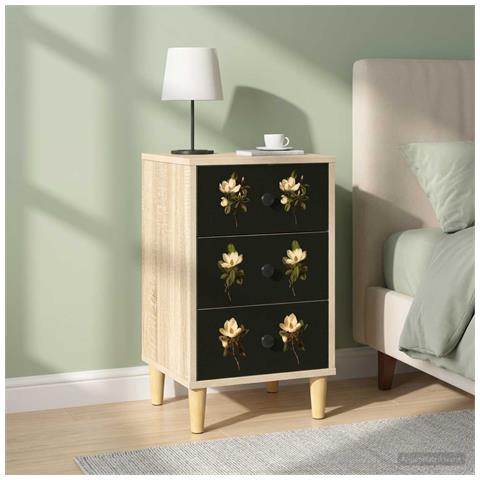 Armadio da Notte BREMEN 2 pz Rovere Sonoma 36 x 33 x 60 cm - Foto 2