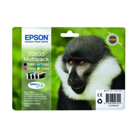 C13T08954020 Cartuccia Ink Originale Nera Ciano Gialla Magenta per S21 / SX100 / SX105 - Foto 4