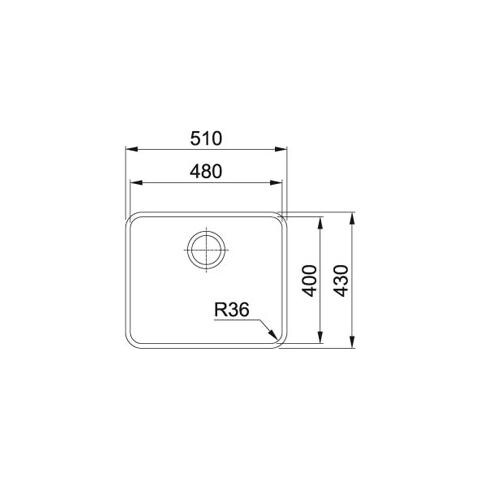 Lavello ANX110-48 1 Vasca Dimensioni 51 x 43 cm Colore Acciaio Inox Serie Sottotop - Foto 2