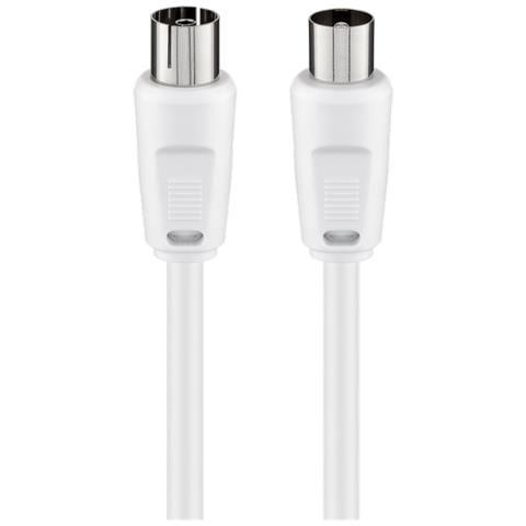 Goobay 11512 cavo coassiale 5 m Bianco - Foto 1