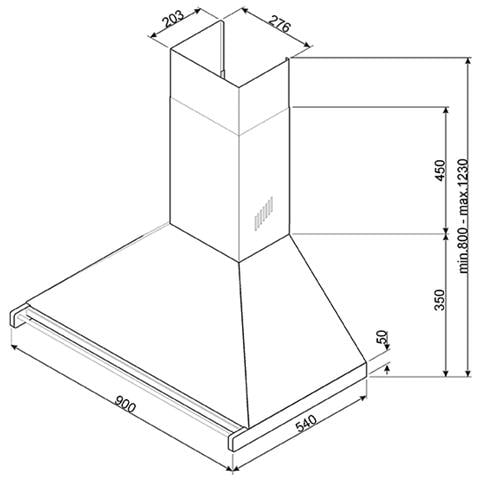 Cappa a Parete KD90HXE Aspirante 90 cm Colore Acciaio Inox Satinato - Foto 7