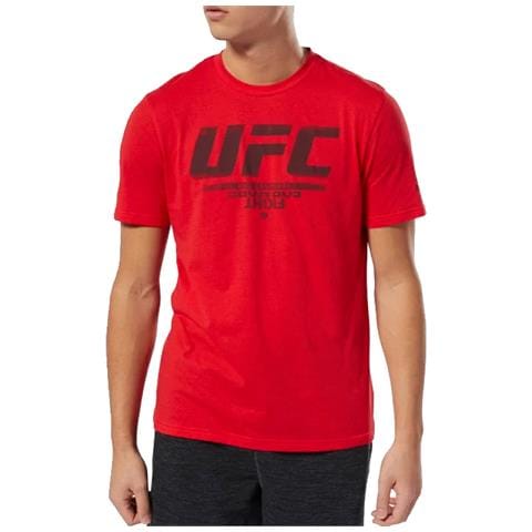Ufc Fan Fight For Logo Tee Du4585, Uomo, Rosso, Maglietta, Numero: L - Foto 1