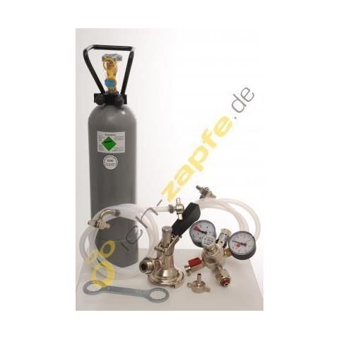 Pacchetto Accessori Per Contact 2 Linee Con Adattatore Da 1x 5 Litri, Design In Metallo Di Alta Qualità Con Rubinetto Per Birra, 1 Testa Di Rubinetto Piatta E Bottiglia Da 2 Kg Di Co2 - Foto 1