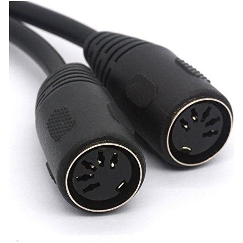Midi Splitter Cavo Midi 5 Pin Din Plug Maschio A 2 Din Femminile Smartphone Aux Per Cuffie Stereo Adattatore Jack Y Ingresso Cavo Per Tastiera Midi Piano Elettrico Sintetizzatore Chitarra Midi - Foto 2