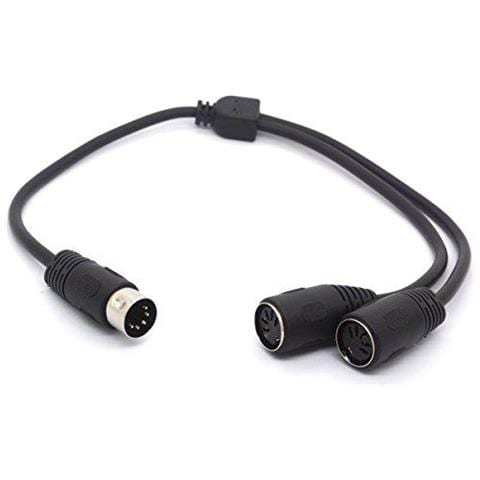 Midi Splitter Cavo Midi 5 Pin Din Plug Maschio A 2 Din Femminile Smartphone Aux Per Cuffie Stereo Adattatore Jack Y Ingresso Cavo Per Tastiera Midi Piano Elettrico Sintetizzatore Chitarra Midi - Foto 4