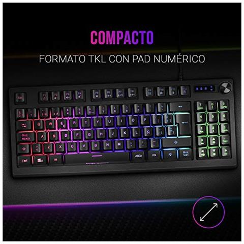 Mkrevopt, Tastiera Gaming Tkl + Pad Numerico, Rgb Control, Layout Pt - Foto 2