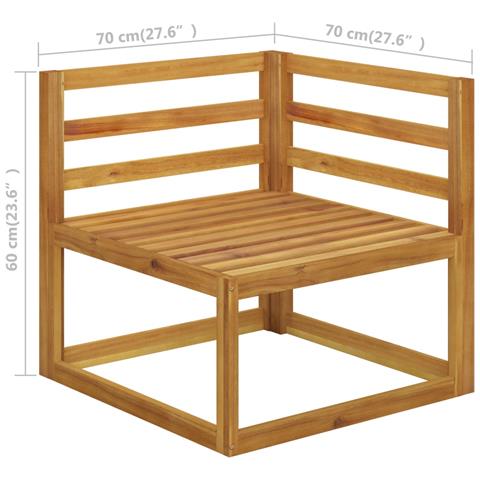 Set Divani Da Giardino 12 Pz Con Cuscini Crema In Legno Acacia - Foto 2