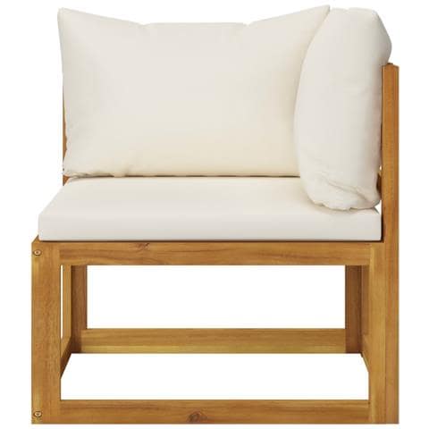 Set Divani Da Giardino 12 Pz Con Cuscini Crema In Legno Acacia - Foto 10