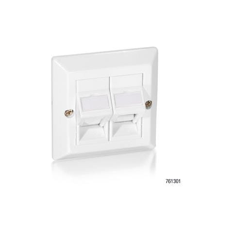 761301 Bianco placca per interruttori e coperchio per presa - Foto 1
