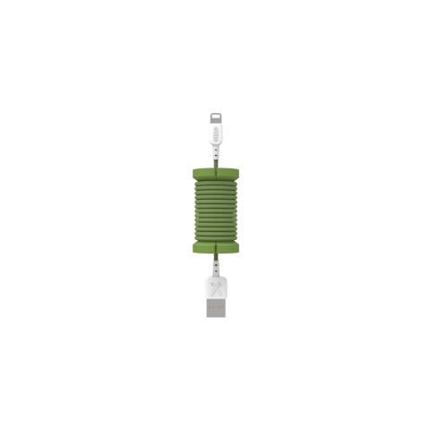 Spool 1m USB A Lightning Verde, Bianco cavo USB - Foto 1