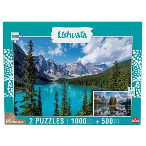 Puzzle - Collezione Ushuaia - Lago Moraine E Lago Maligne (canada)  - Foto 1