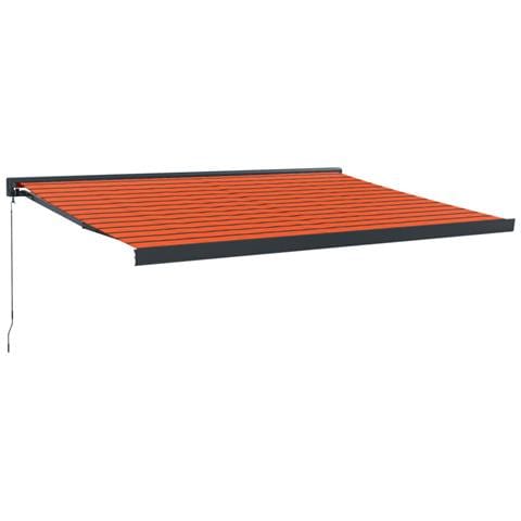 Tenda Retrattile Arancione Marrone 4,5x3 M Tessuto E Alluminio - Foto 1