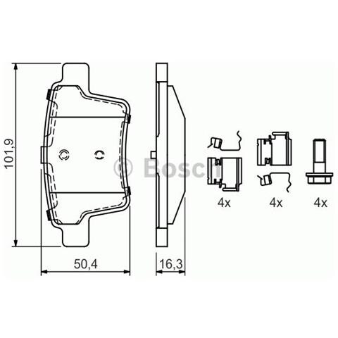 Kit Pastiglie Freno 986494076 - Foto 1