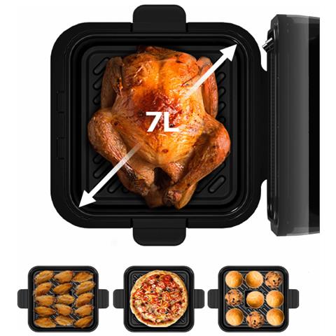 Friggitrice ad Aria MF-CY75A2 Juicy Lock Capacità 7 Litri 1650 Watt Colore Nero - Foto 5