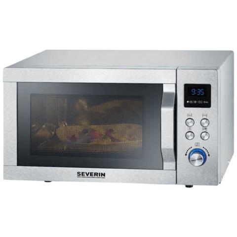 Microonde Severin MW7774, con Grill e Aria Calda, Argento, - Foto 1