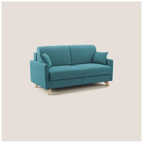 Edgar Divano letto matrimoniale in tessuto felis impermeabile T03 180 cm (mat. 140x197) azzurro - Foto 1