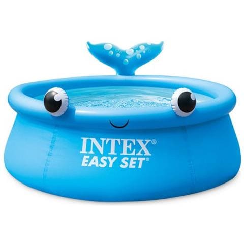 26102NP - Piscina Fuori Terra Easy Set Rotonda Balena, PVC, Azzurro, 183x51 cm - Foto 1