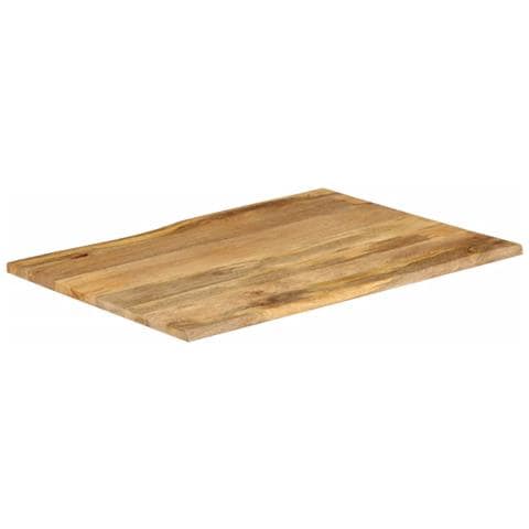 Piano Tavolo 110x80x2,5 Cm Bordi Vivi In Legno Massello Mango - Foto 2