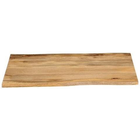 Piano Tavolo 110x80x2,5 Cm Bordi Vivi In Legno Massello Mango - Foto 3
