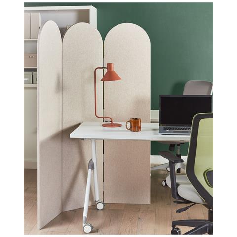 Pannello Acustico Divisorio 3 Ante Beige 160 X 120 Cm Slimmy - Foto 1