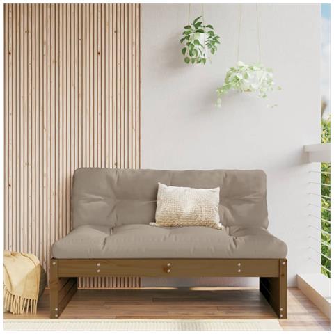 Divano Centrale 120x80 Cm In Legno Massello Di Pino Miele - Foto 8