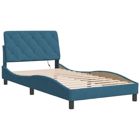 Giroletto Con Luci Led Blu 100x200 Cm In Velluto - Foto 2