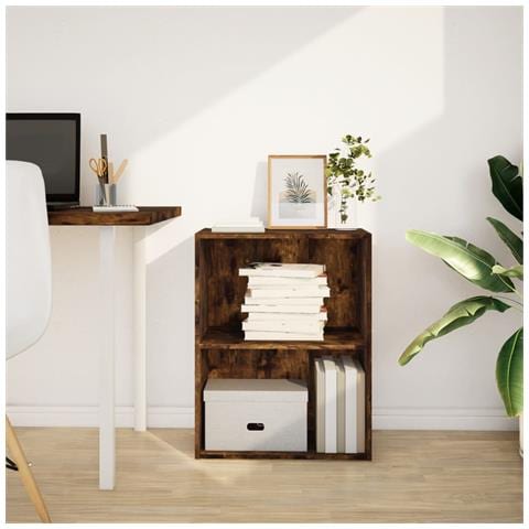 Libreria Rovere Fumo 60x30x77 Cm In Legno Multistrato - Foto 3