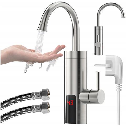 Scaldacqua Istantaneo, Verticale, Display, Acciaio Inox Va0211 Vayox - Foto 1