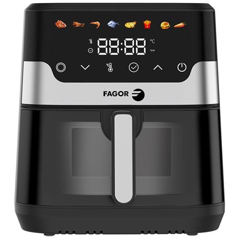Friggitrice ad Aria FG1700W-1 Capacità 8 Litri 1700 Watt Colore Nero/ Inox - Foto 1