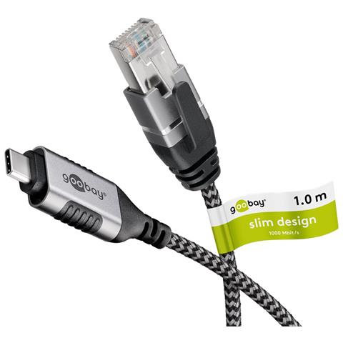 Goobay 74401 adattatore per inversione del genere dei cavi USB 3.1 type A RJ45 Nero, Argento - Foto 12