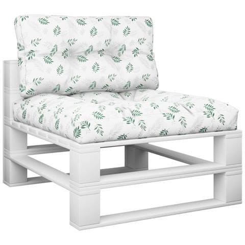 Cuscini Per Pallet 2 Pz Motivo A Foglie Tessuto - Foto 3