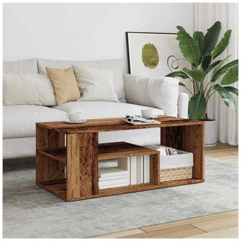 Tavolino Salotto Legno Vecchio 100x50x40 Cm Legno Multistrato - Foto 3