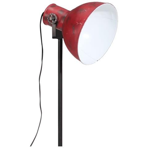 Lampada Da Terra 25 W Rosso Anticato 61x61x90/150 Cm E27 - Foto 8