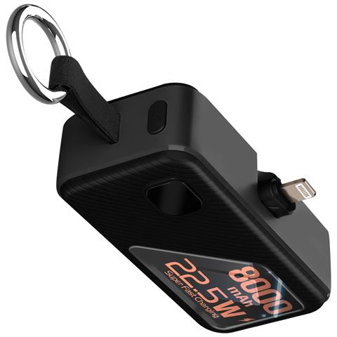 Powerbank 8000 Mah Portachiavi Usb-c /lightning, Nero - Foto 2