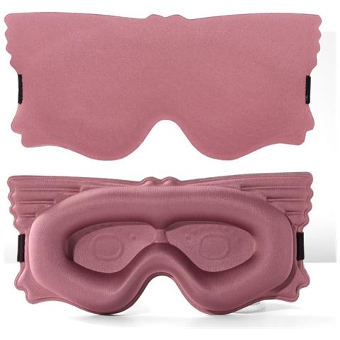 Mascherina Per Dormire Sagomata 3d - Blocco Luce Totale Pink - Foto 1