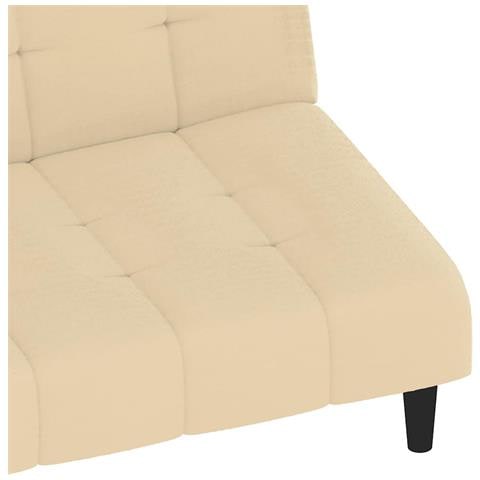 Divano Letto a 2 Posti Crema in Velluto - Foto 9