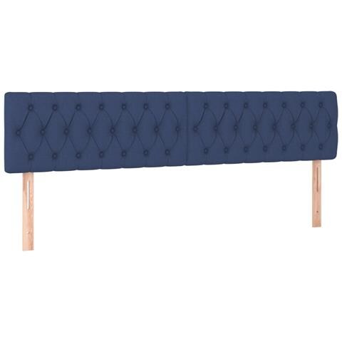 Letto a Molle con Materasso e LED Blu 120x190 cm in Tessuto - Foto 9