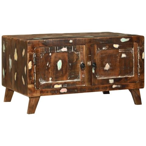Tavolino da Caffè Multicolore 80x54x45 cm Legno di Recupero - Foto 1