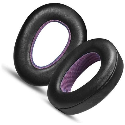 Cuscinetti Auricolari Di Ricambio In Pelle Di Agnello Viola E Nero Per Cuffie Sennheiser Pxc550, Pxc480, Mb660 Uc Ms, Pxc550 Ii (2 Pezzi) - Foto 3
