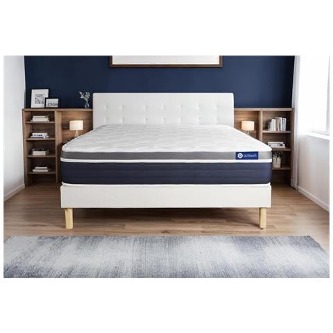 Kit Rete E Materasso Matrimoniale Actiflex Confort 180x200cm - Spessore : 26cm - Molle Insacchettate E Memory Foam - Moderatamente Rigido - Foto 1
