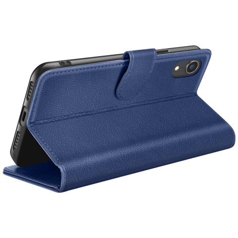 Custodia A Portafoglio Per Iphone Xr Con Funzione Supporto E Linguetta Magnetica, Blu Scuro - Foto 5