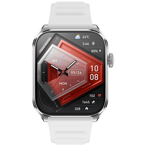 Smartwatch Amoled Da 1,93"" Con Chiamata Bluetooth Compatibile Con L'app Gloryfit Silver - Foto 2