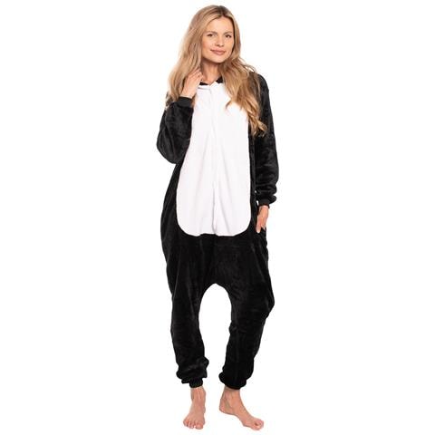 Pigiama Da Donna Tuta Kigurumi Onesie Costume Pinguino Nero 145-155 S - Foto 7
